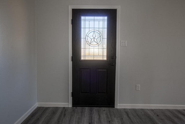 entryway featuring dark hardwood / wood-style floors