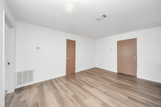 empty room featuring light wood-type flooring