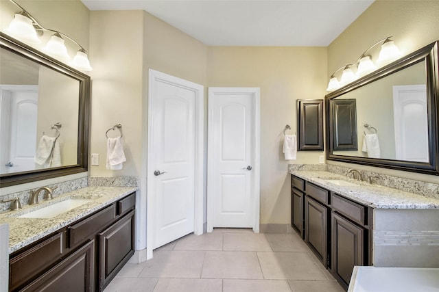 bathroom featuring vanity and tile patterned floors