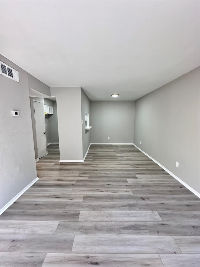 empty room featuring light wood-type flooring