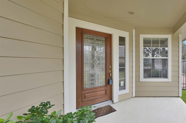 view of doorway to property