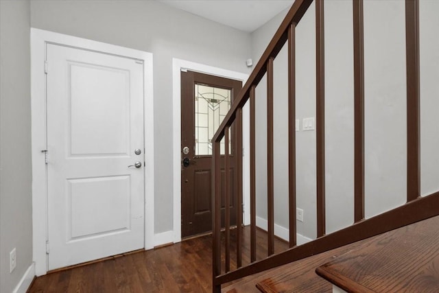 entryway featuring dark hardwood / wood-style floors