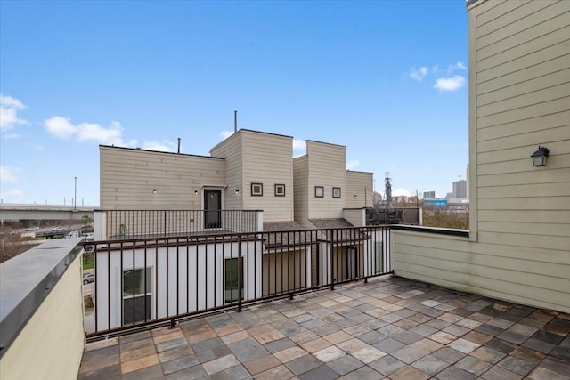 view of patio / terrace featuring a balcony