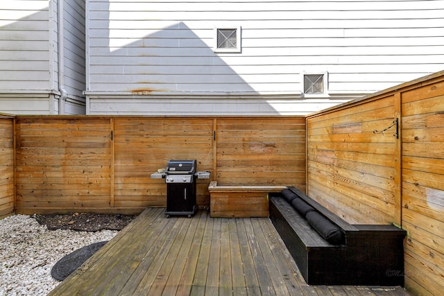 deck with grilling area