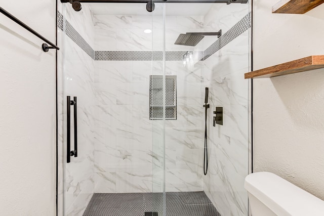 bathroom featuring walk in shower