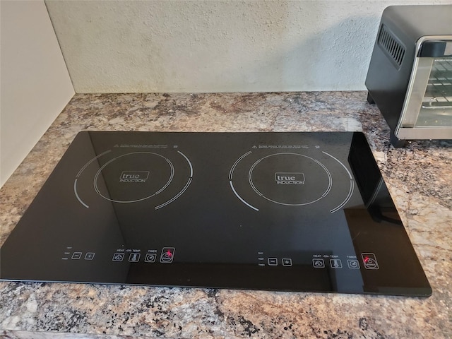 details featuring black electric stovetop