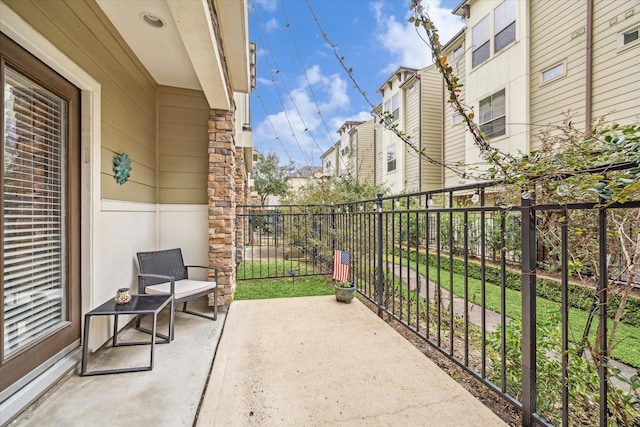 balcony featuring a patio