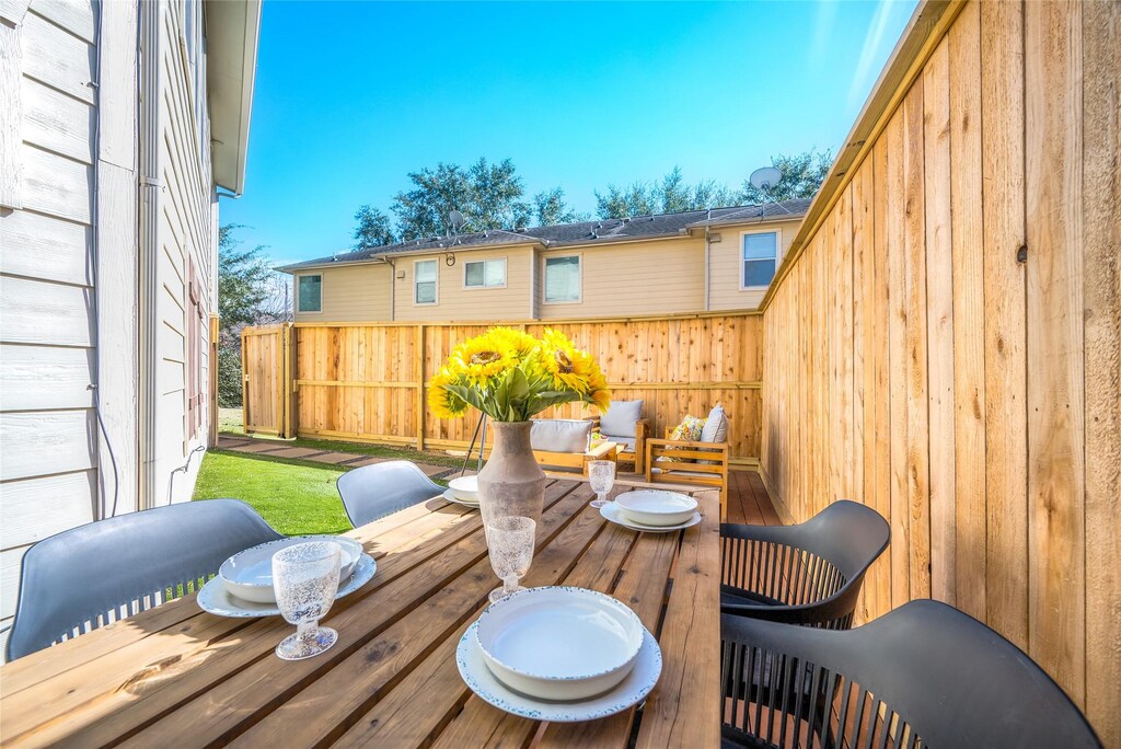 1907 Fletcher St Unit A, Houston, TX 77009 - view of wooden terrace