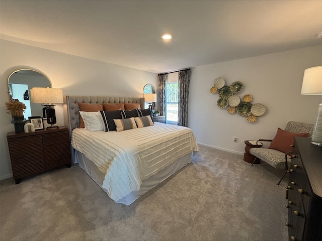 view of carpeted bedroom