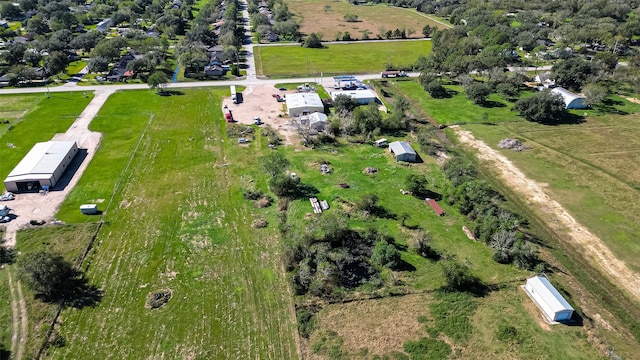 aerial view with a rural view
