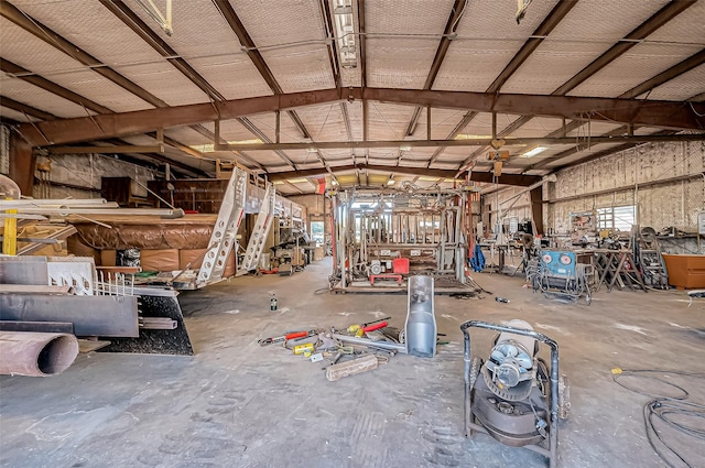 misc room featuring vaulted ceiling