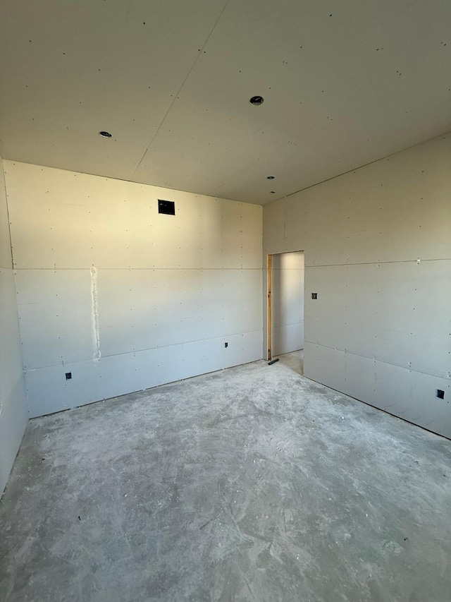 empty room with concrete floors