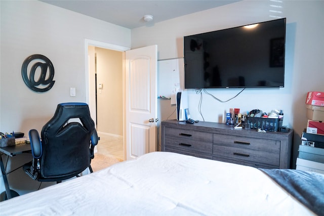 view of tiled bedroom