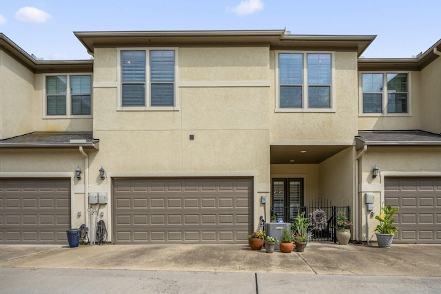 view of property with a garage