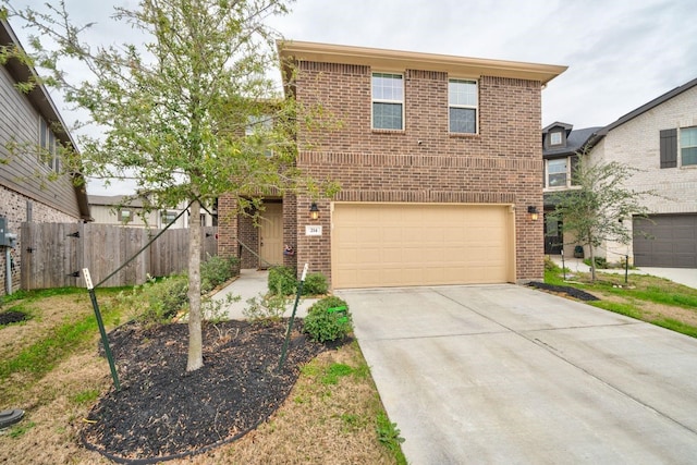 view of property with a garage