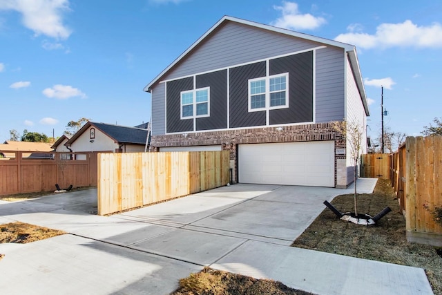 view of front of house featuring a garage