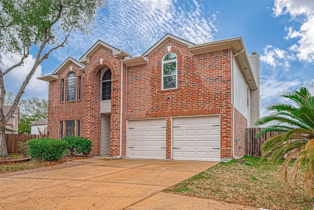 front of property featuring a garage