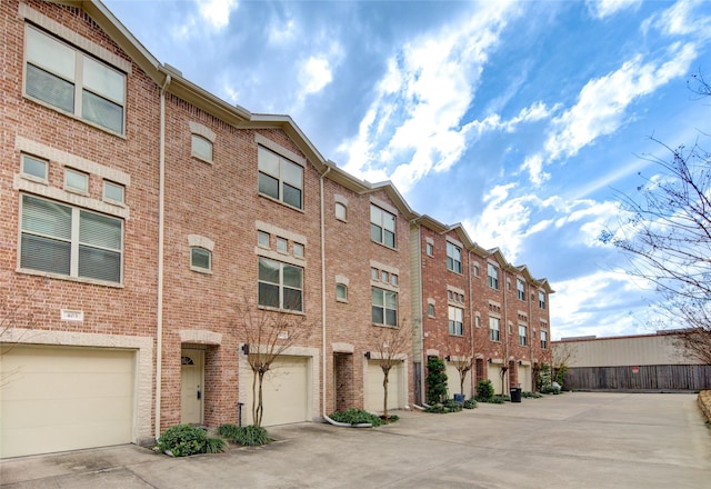 view of building exterior with a garage