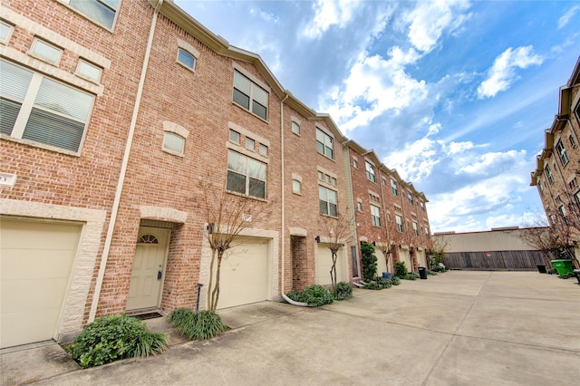 view of property with a garage