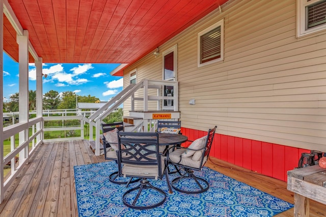 view of wooden deck