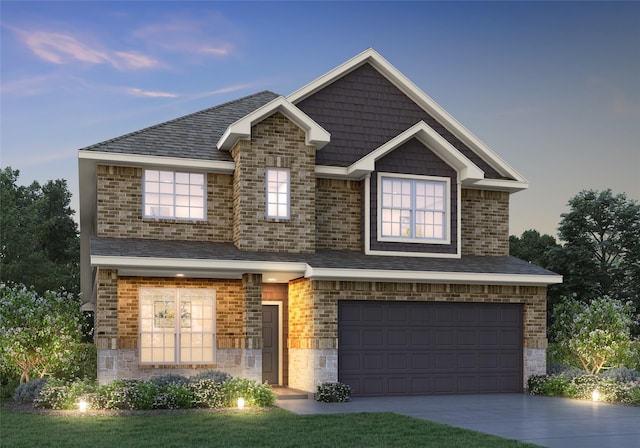 3606 Ohenry Dr, Montgomery, TX 77356 - view of front of home featuring an attached garage, driveway, and brick siding