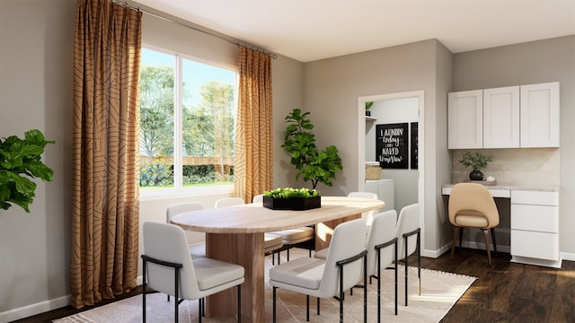 3606 Ohenry Dr, Montgomery, TX 77356 - dining space featuring dark wood finished floors and baseboards