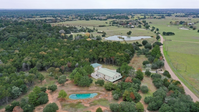 bird's eye view with a rural view