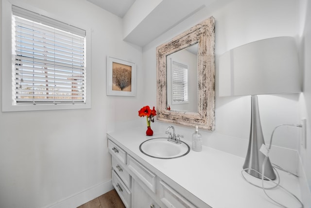 bathroom with vanity