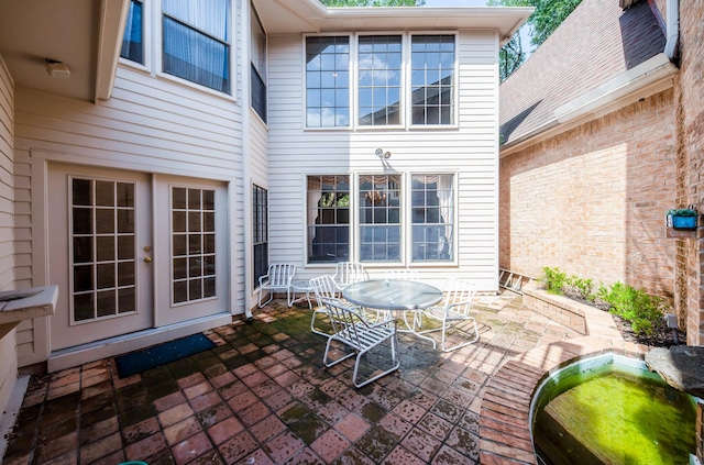 view of patio with french doors