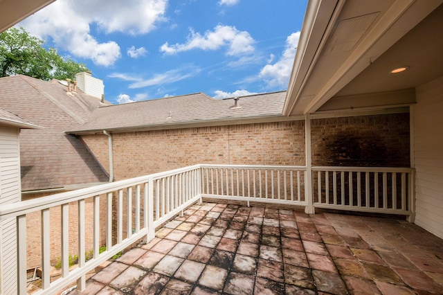 view of patio / terrace featuring a balcony