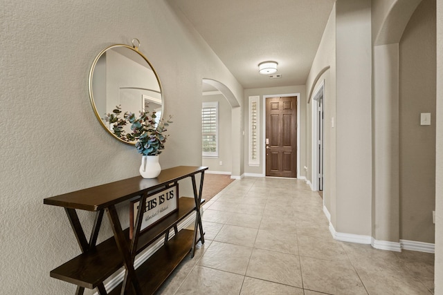 view of tiled entryway