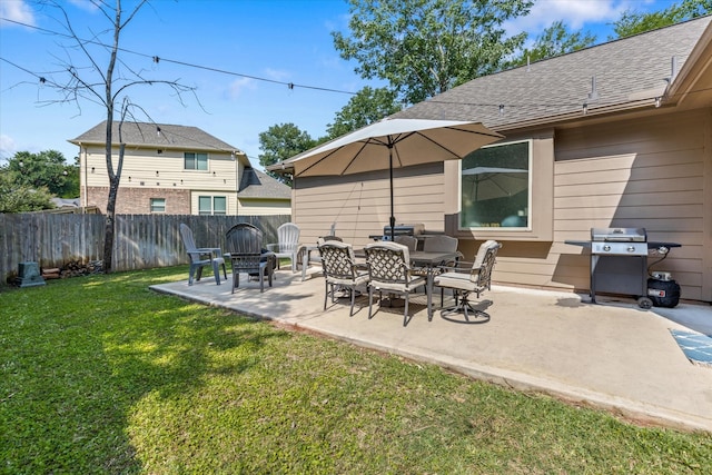 view of patio / terrace featuring grilling area