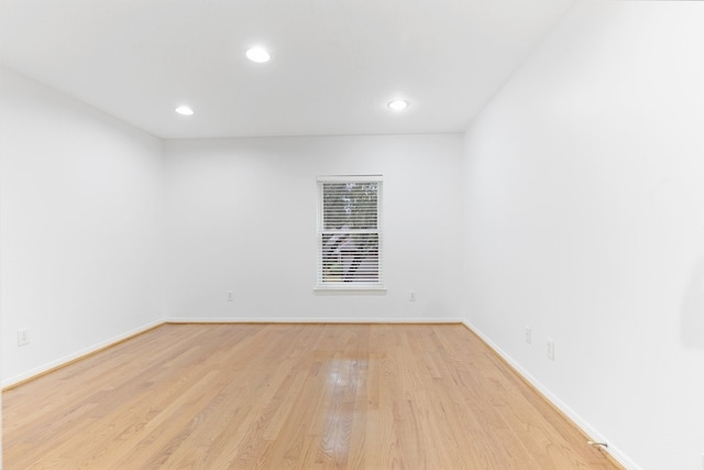 empty room featuring light wood-type flooring