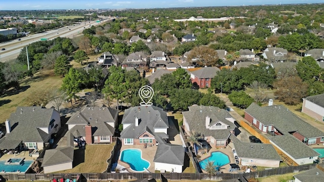 birds eye view of property