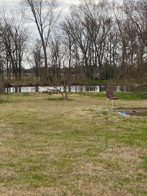 view of yard featuring a water view