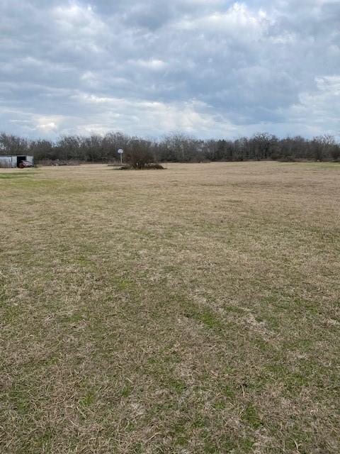 view of yard with a rural view