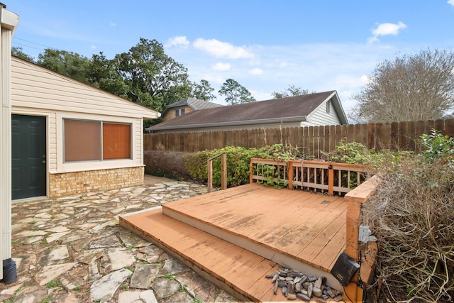 deck with a patio area