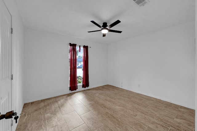 empty room with ceiling fan