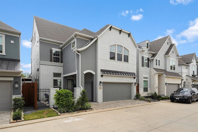 view of property with a garage