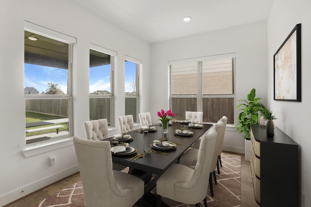 dining room featuring hardwood / wood-style flooring