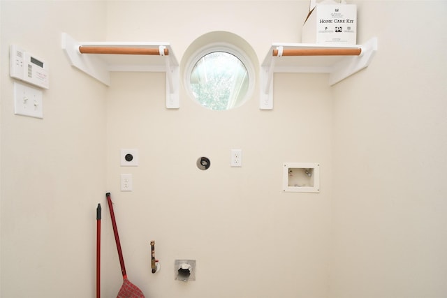 laundry area featuring hookup for a washing machine, gas dryer hookup, and electric dryer hookup