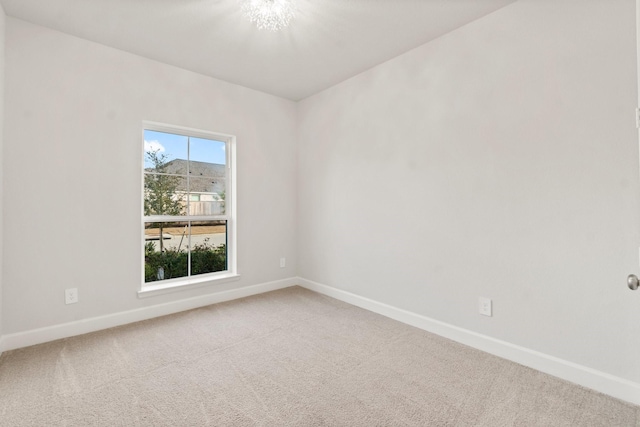 view of carpeted spare room