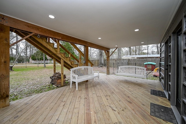 view of wooden deck