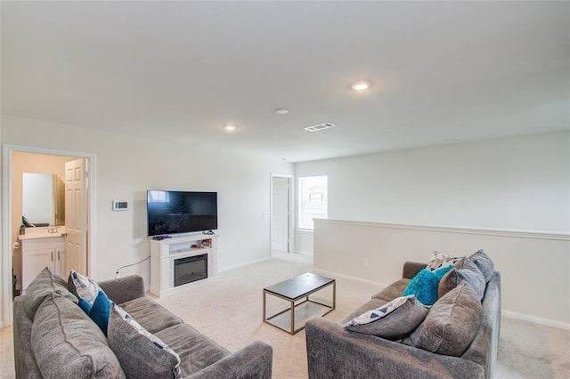 view of carpeted living room