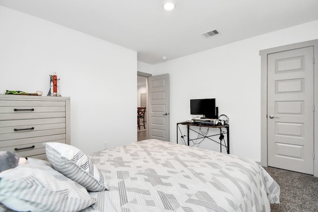 view of carpeted bedroom