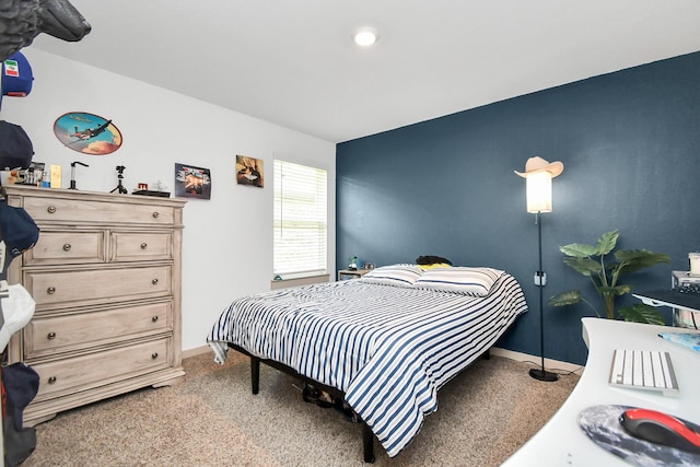 view of carpeted bedroom