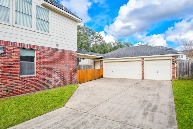 view of property exterior featuring a garage