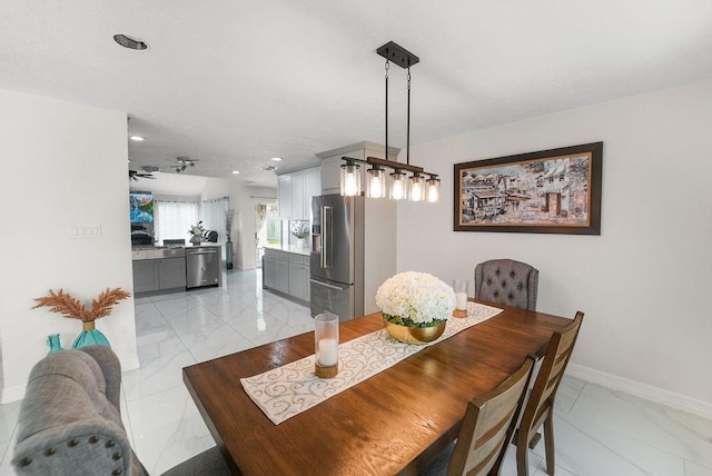 view of dining area