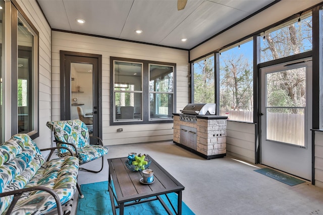 view of sunroom / solarium