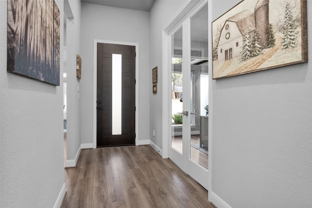 foyer featuring hardwood / wood-style flooring